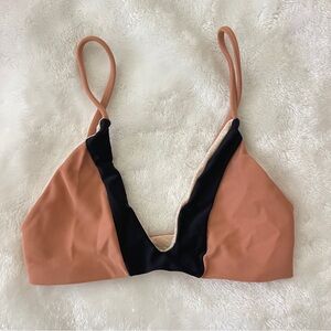 Acacia Swimwear XS Na Pali Topless/Storm bikini top